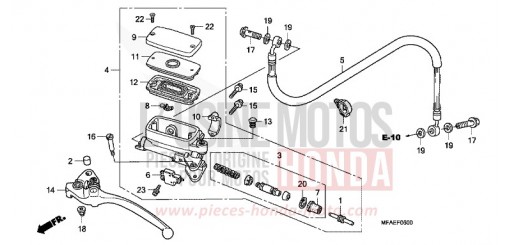 CLUTCH MASTER CYLINDER CBF1000A de 2010